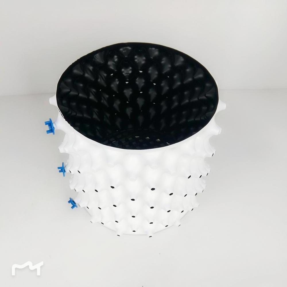 Outside white inside black 3 gallons 12 liter air breathable planter pots