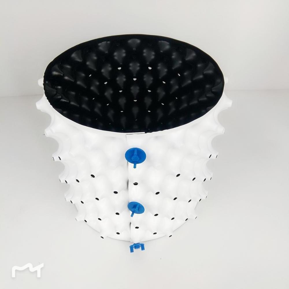 Outside white inside black 3 gallons 12 liter air breathable planter pots