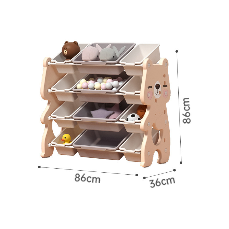 Wholesale Multifunctional Large Capacity Indoor Plastic Children  Toy Storage Cabinet Shelf