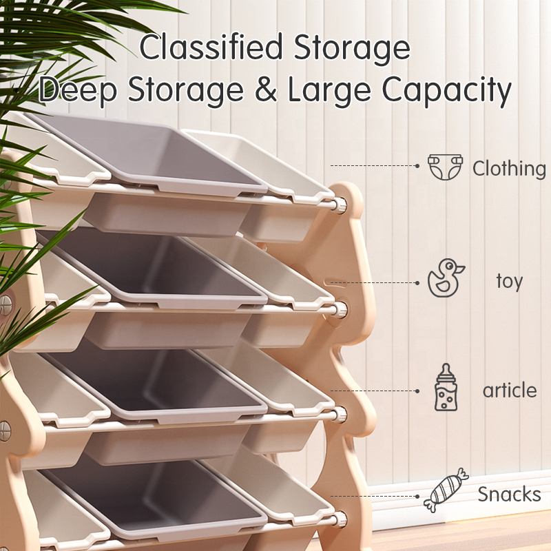 Wholesale Multifunctional Large Capacity Indoor Plastic Children  Toy Storage Cabinet Shelf