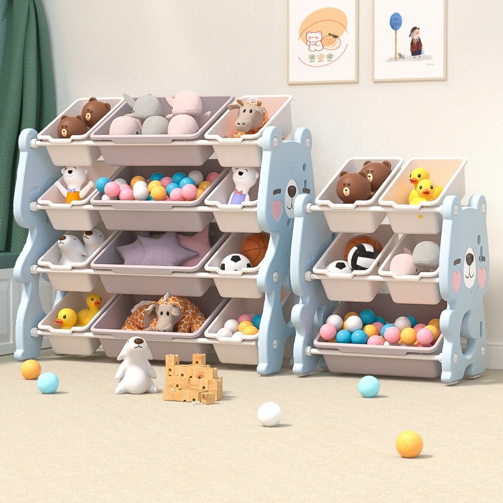 Wholesale Multifunctional Large Capacity Indoor Plastic Children  Toy Storage Cabinet Shelf