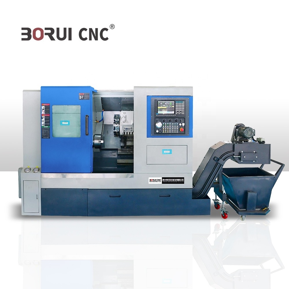 Cnc Lathe Live Tooling Fanuc Cnc Lathe for Model Making Linear Gauge Inclined Bed Lathe 11 Motor Single Horizontal Provided GSK