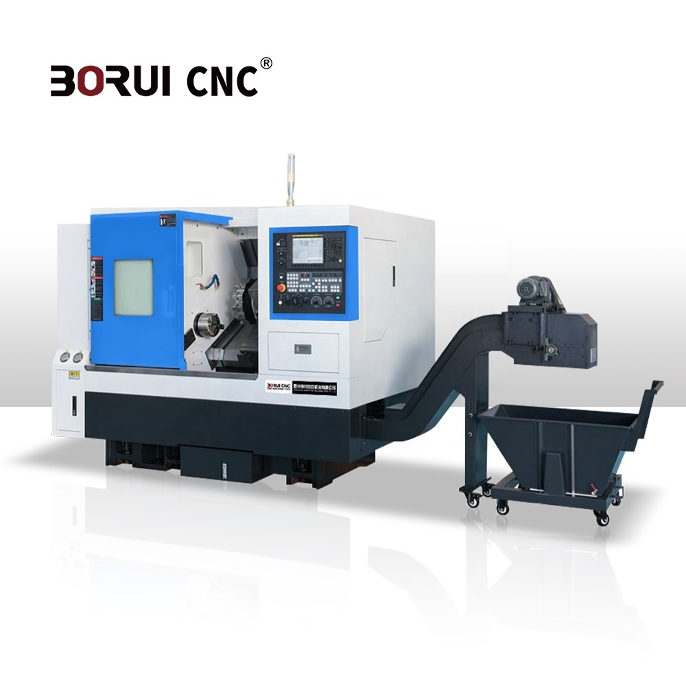 Cnc Lathe Live Tooling Fanuc Cnc Lathe for Model Making Linear Gauge Inclined Bed Lathe 11 Motor Single Horizontal Provided GSK