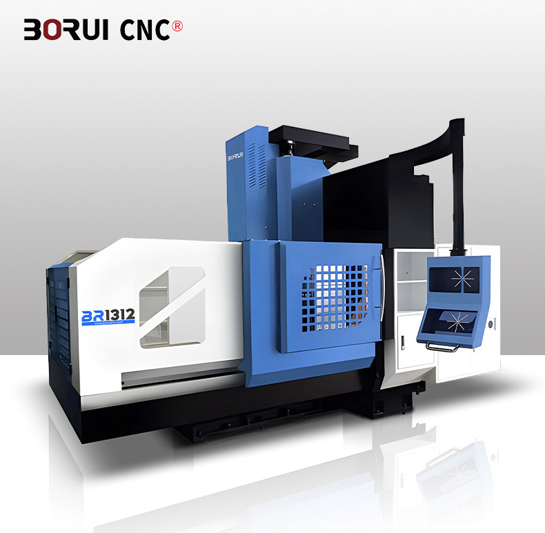 BR1312 4 Axis Gantry Type Cnc Milling Machine Spindle Taper Bt50 Fanuc System Milling Machine Motor Single 15 Provided Customer