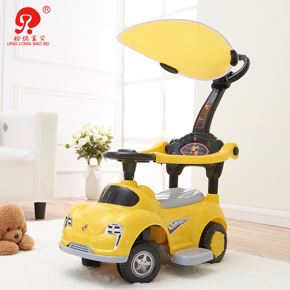 2023 baby riding car stroller plastic big kids ride on push car with push handle