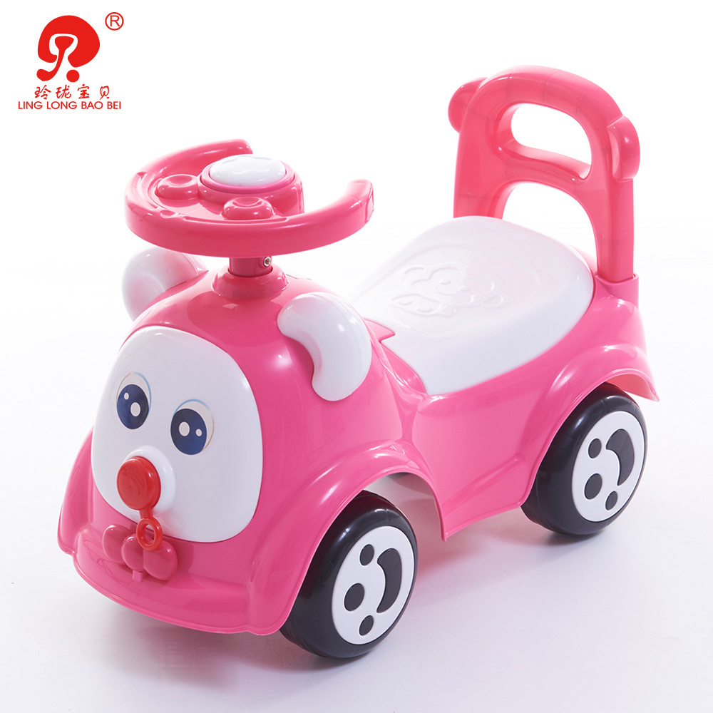 Car shaped baby walker no battery powered four wheels ride on mini toy car for children