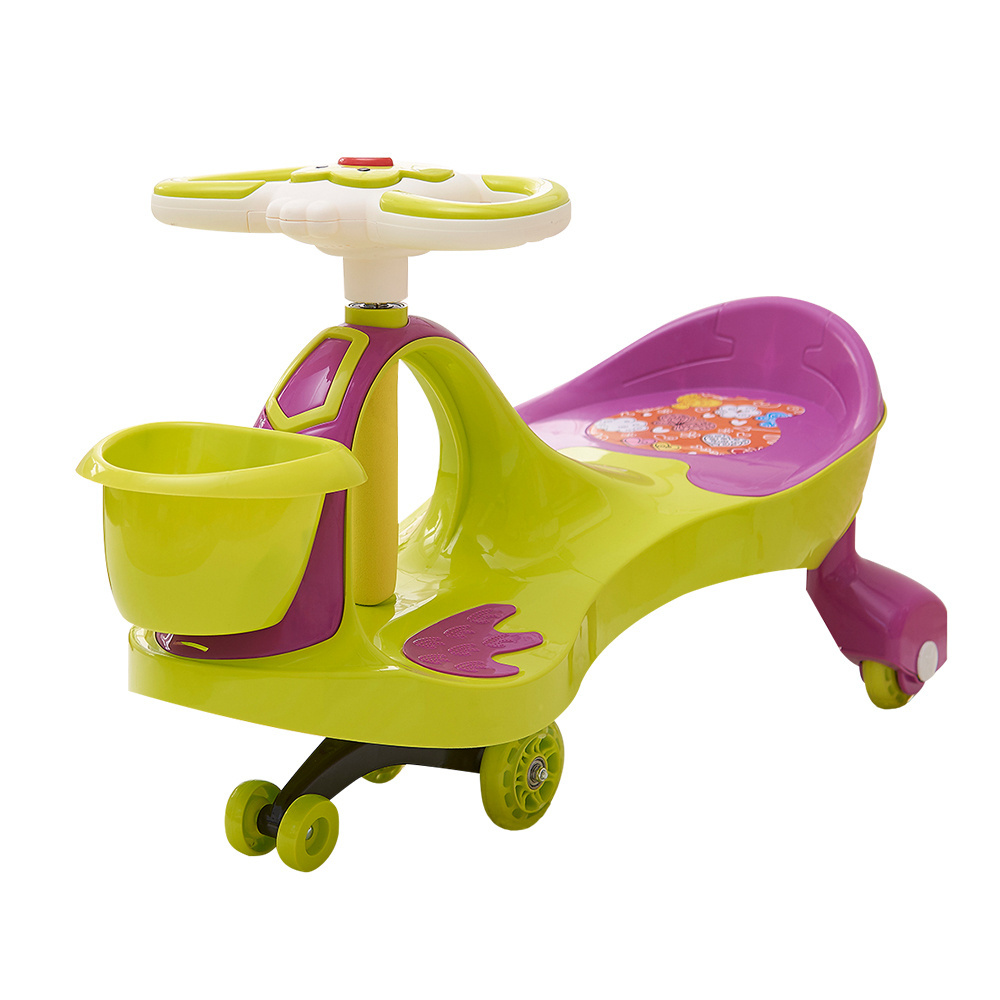 SWING CAR RIDE ON SWIVEL SCOOTER WIGGLE GYRO TWIST GO KIDS RIDE-ON CAR