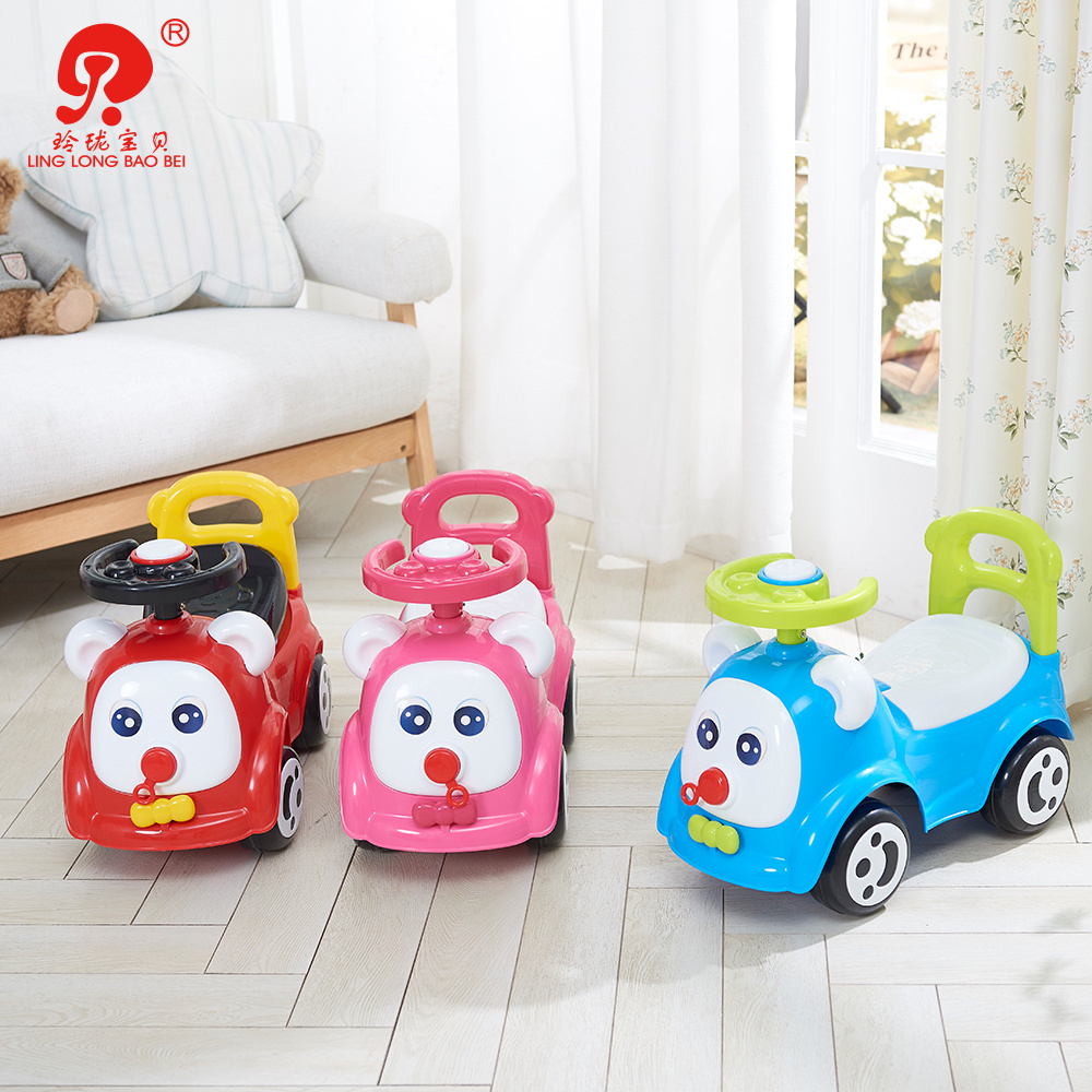 Car shaped baby walker no battery powered four wheels ride on mini toy car for children