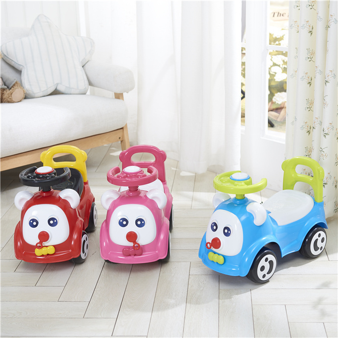 Hot sale cheap price baby face and monkey face can choose swing car with BB horn ride on car children