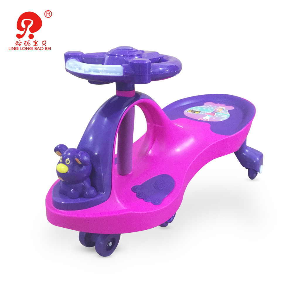 Special color 6 wheels wiggle car 286.6lbs load ride on twist car for Parent-child interaction