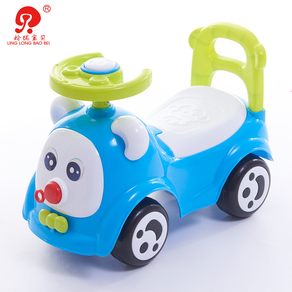 Car shaped baby walker no battery powered four wheels ride on mini toy car for children