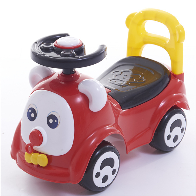 Hot sale cheap price baby face and monkey face can choose swing car with BB horn ride on car children