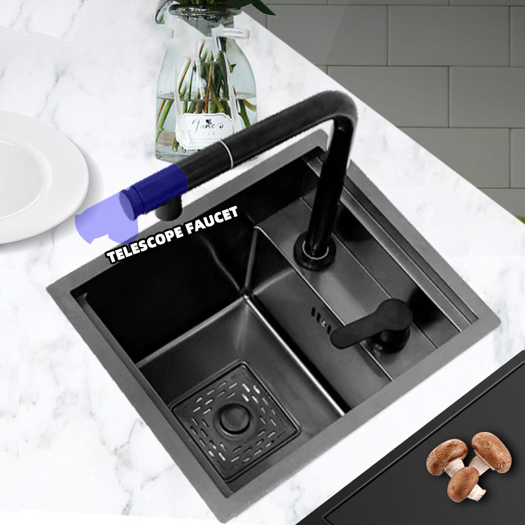 Bar Wash Basin Sinks PVD Nano Stainless Steel De Cocin Commercial Small Kitchen Sink