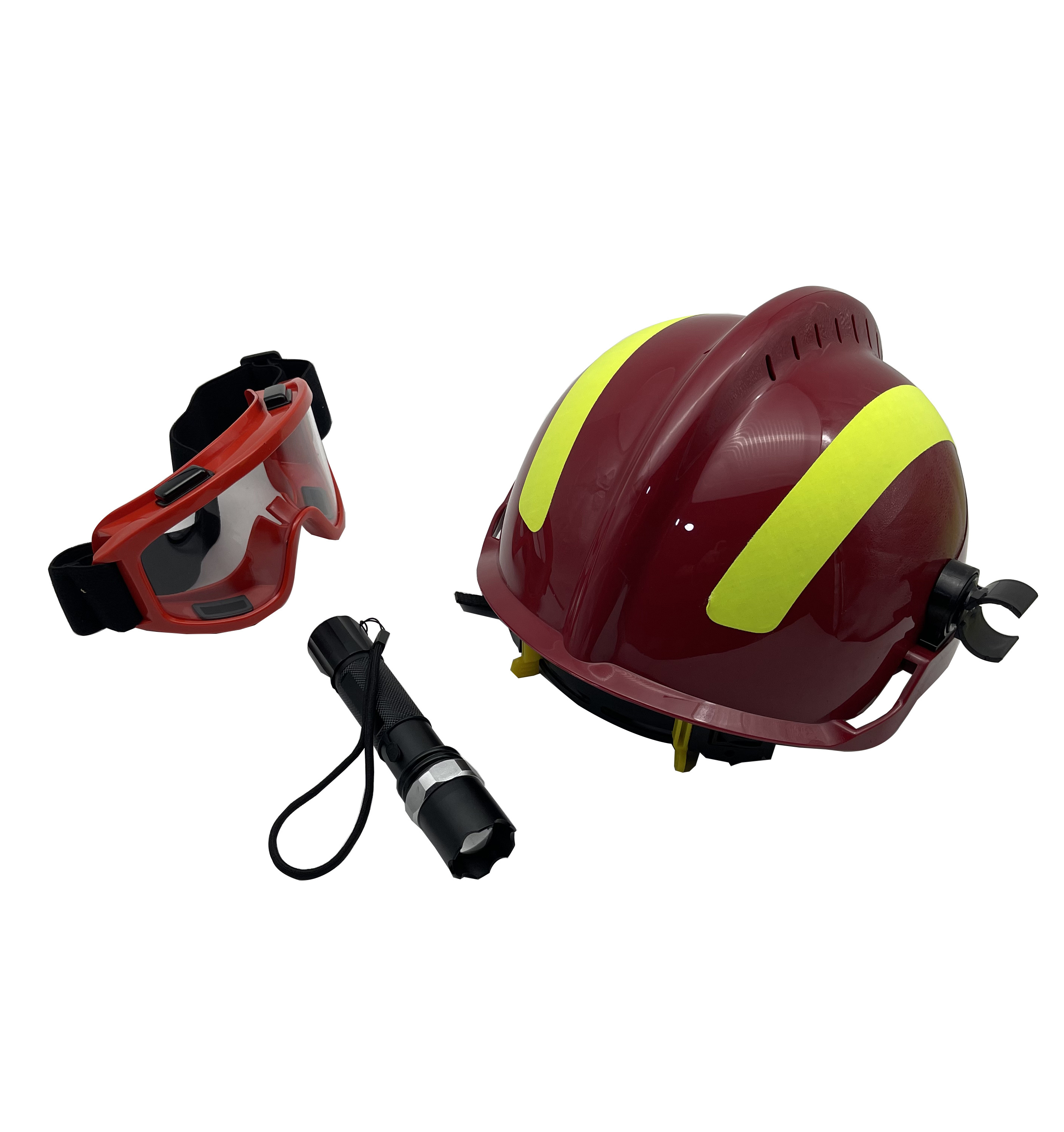 Hot Sale Flame Retardant Rescue Helmet With Flashlight Fire Proof Helmet Safty  Emergency Rescue Safety Fire Fighting Helmet