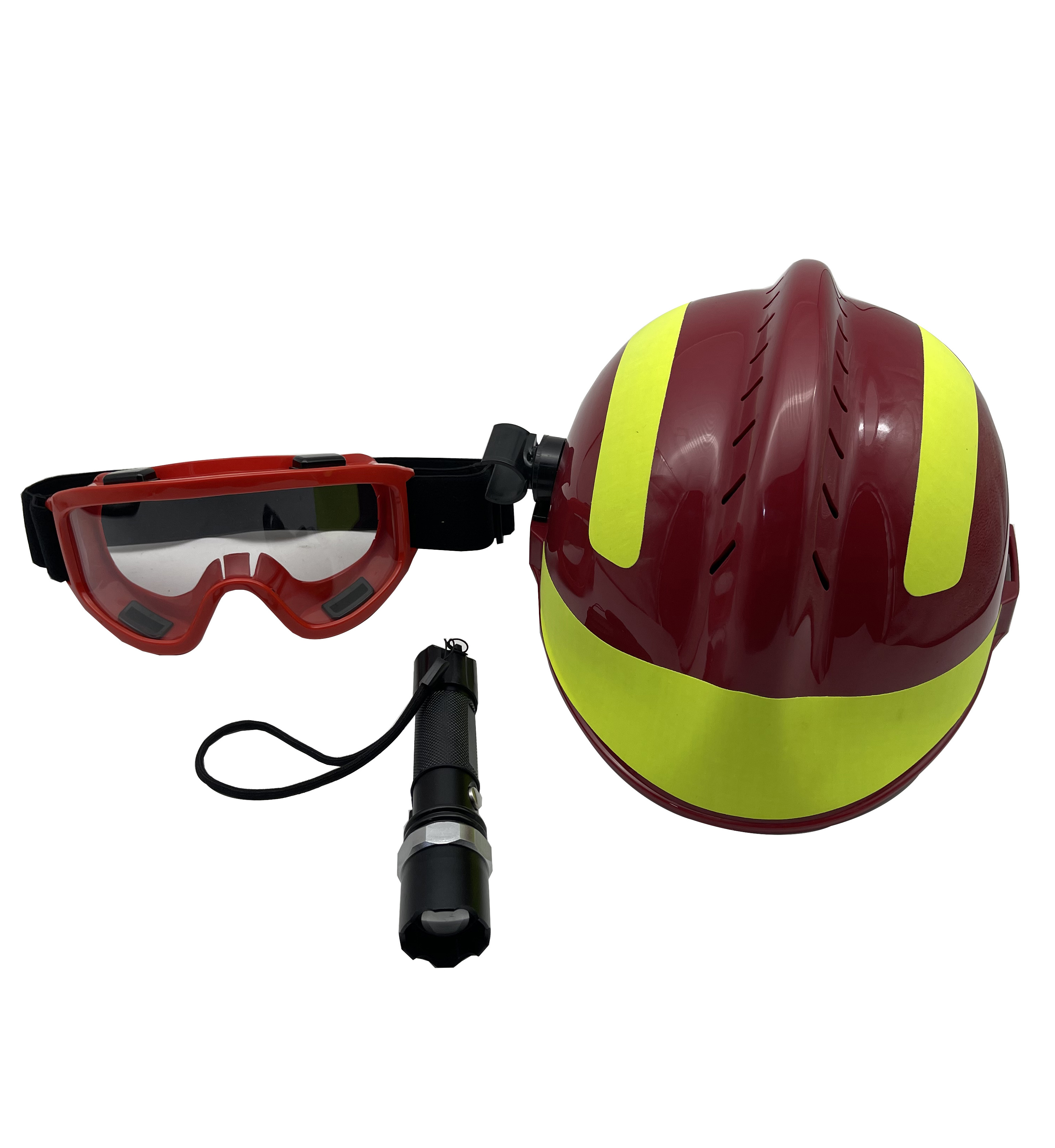 Fireman Safety Firefighting Helmets with Lamp Using in Fire Rescue