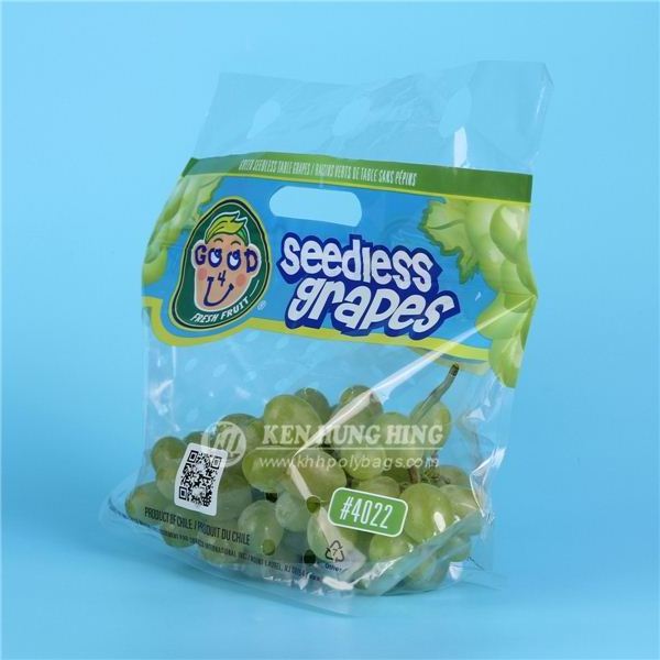 high quality micro perforated plastic bag for vegetable with handle