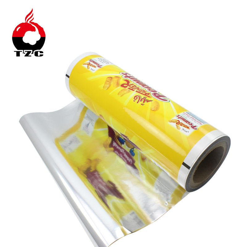 custom printed plastic roll stock for corn tortilla chips snack packaging