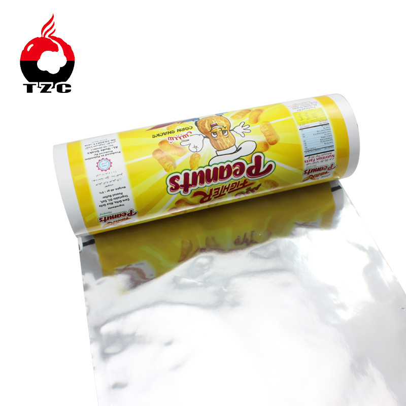 custom printed plastic roll stock for corn tortilla chips snack packaging