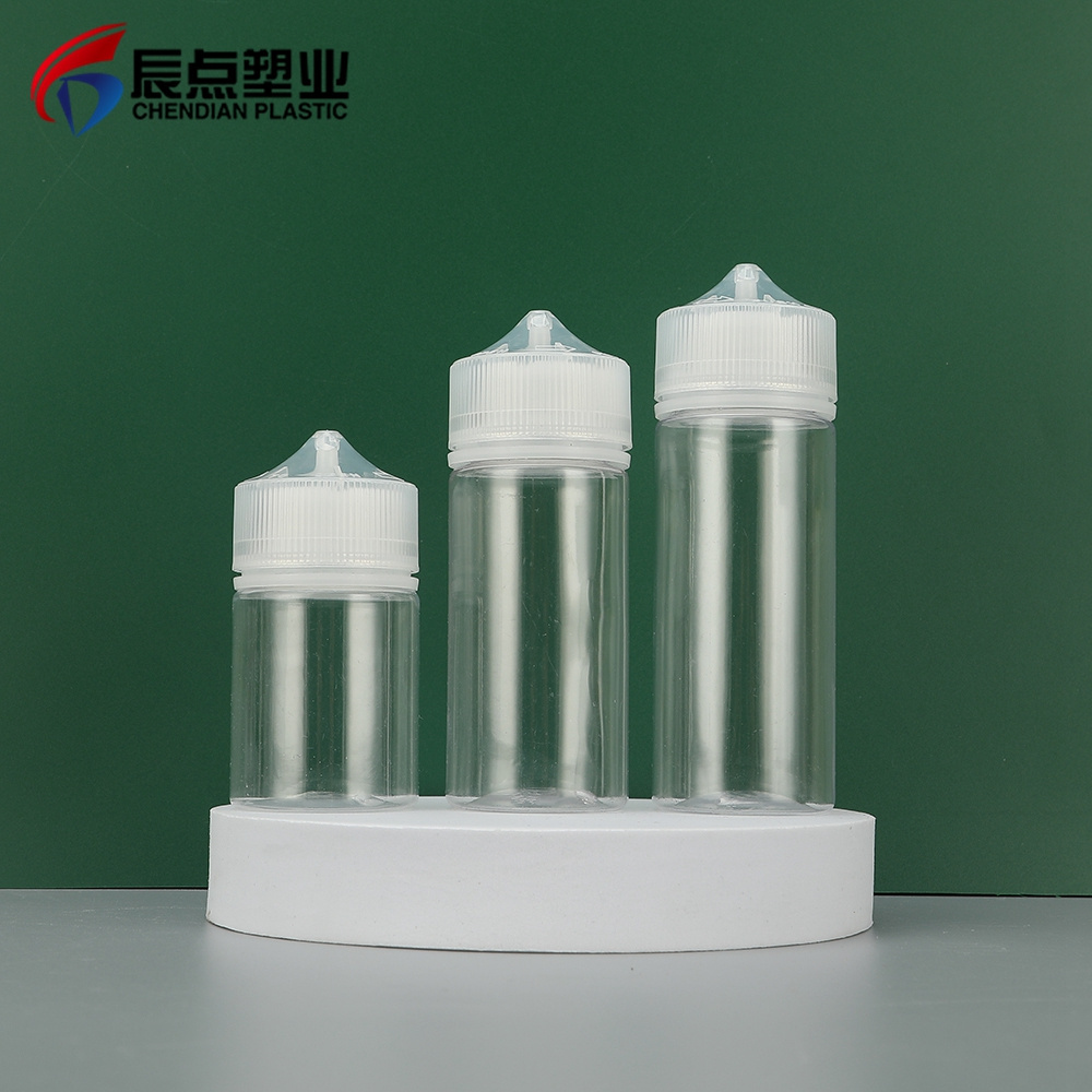 10ml 30ml 60ml 100ml 120ml  squat shaped drop bottle with threaded tip cap for pigment toner storage and essential oil addition