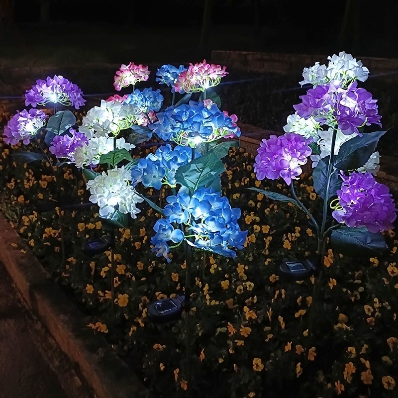 3-Head Solar Hydrangea Light Decoration New Arrival LED Lamp Ball Flower Lantern for Indoor/Outdoor Garden Home & Office Gifts