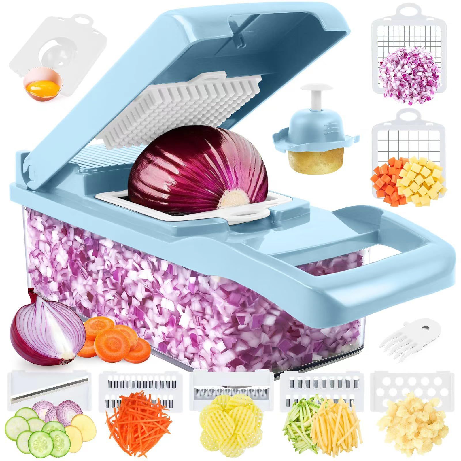 multifunction food veggie slicer chopper onion dicer vegetable cutter set egg slicer hand chopper for vegetables