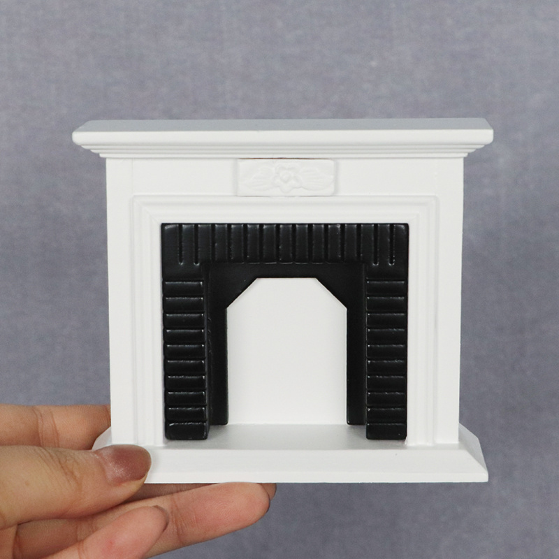 1:12 doll house DOLLHOUSE MINIATURE mini furniture accessories exquisite white fireplace warm