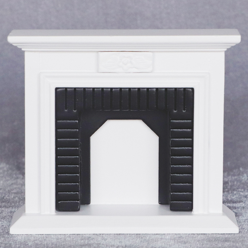 1:12 doll house DOLLHOUSE MINIATURE mini furniture accessories exquisite white fireplace warm