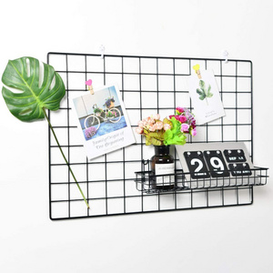 Iron Rack Photo Hanging Grid Photo Hanger Wire Wall Grid Panel