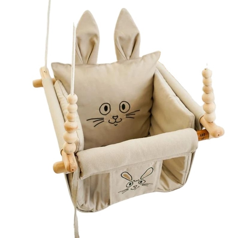 Swing Baby Chair Indoor Baby Nursery Swing First Birthday Gifts  wood  baby swing