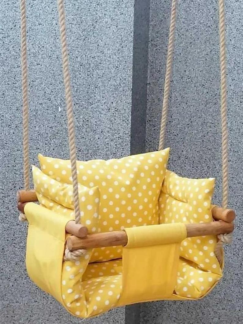 first birthday gift High back swing toys hammock baby Wooden Baby Swing