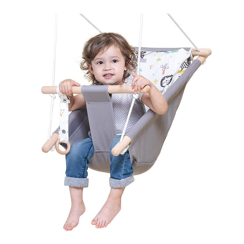 Hammock Swing Indoor and Outdoor with Safety Belt and Mounting Hardware Hanging Swing Seat Chair for Baby and Toddler