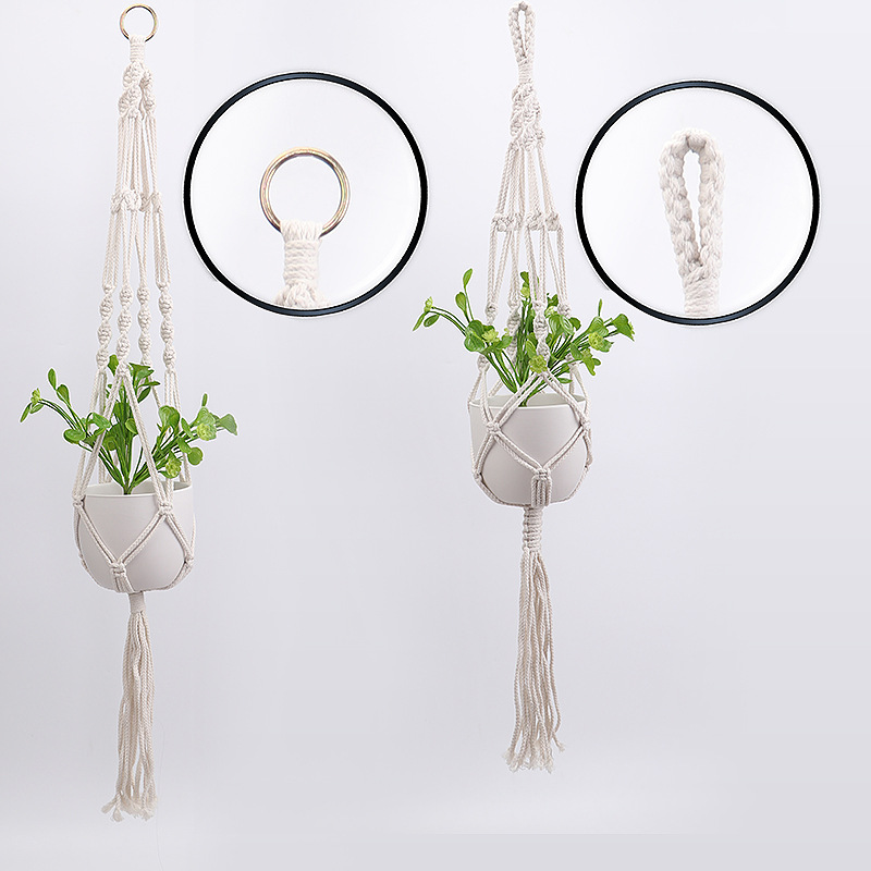 Chunlei OEM Macrame Hanging Plant Pot Hanger Cotton Rope with Tassels