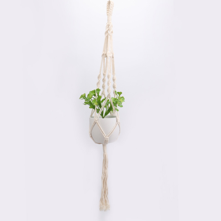 Chunlei OEM Macrame Hanging Plant Pot Hanger Cotton Rope with Tassels