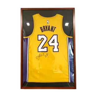 Chunlei OEM Wooden  Sports Shadow Frame Frame Football Basketball Jersey Display Stand Photo Frame