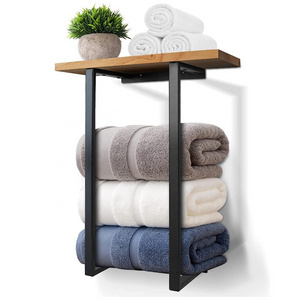 Chunlei OEM Toallas Bathroom Towel Racks Wall Bath Towel and Hand Towels Holder Storage Organizer