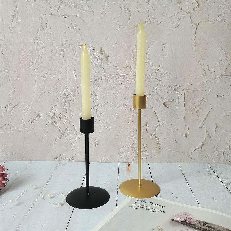 Black Candle Holders for Taper Candles Decorative Candlestick Holder for Wedding Dinning Party Home Decoration Carton Christmas