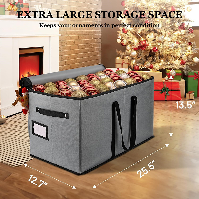 High quality Foldable Oxford Christmas Ornament Accessories Storage Container Box storage organizers