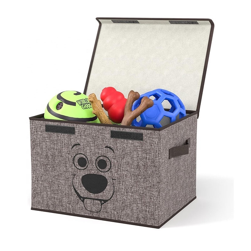 Most Popular Collapsible Dog Toy Box Organizer for Dog Toy Storage with Lid