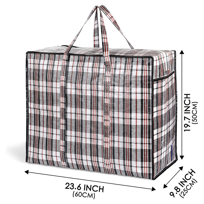 Reusable Heavy Duty Pp Woven Storage Bag Large Capacity House Clothes Organizer Moving Bag