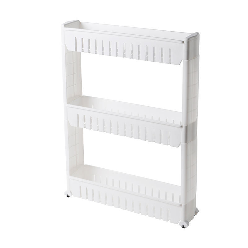 bathroom accessories organizer Modern Home Narrow Sliding Storage Organizer Rack Plastic 3-Tier Gap Storage Shelf