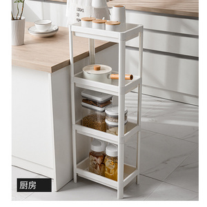 bathroom accessories organizer  3-Tier Kitchen Bathroom Corner Shelf Rack Storage Organizer With Wheel