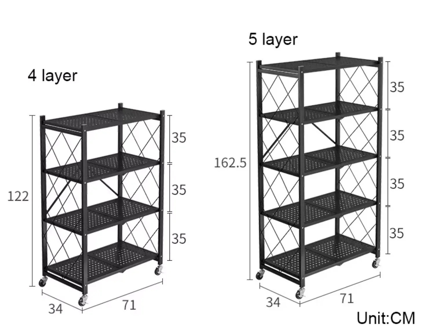 Multi-Layer 3/4/5tier Stainless Steel Toilet Bathroom Kitchen Rack Dish Storage Shelf for Toys & Trolleys Spice Display Shelves