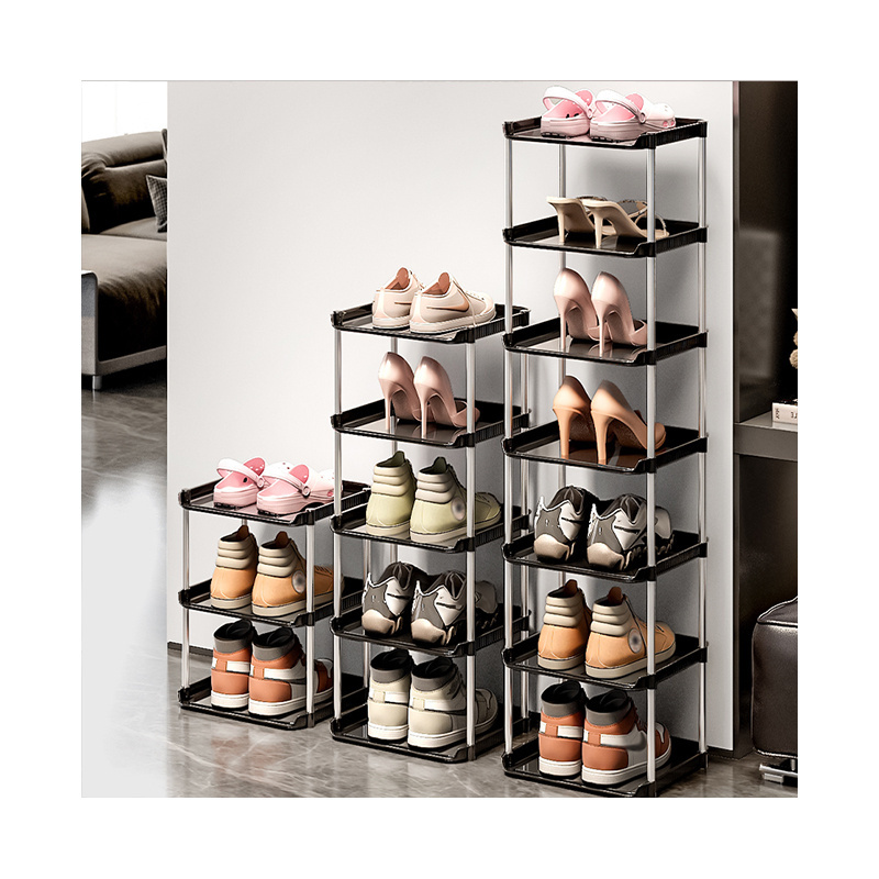 2-8 Layer Black Shoe Rack Living Room Display Rack 3-Layer Bathroom Storage 3-Layer Shower Perfume Display Stand Versatile Rack