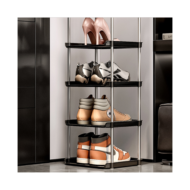 2-8 Layer Black Shoe Rack Living Room Display Rack 3-Layer Bathroom Storage 3-Layer Shower Perfume Display Stand Versatile Rack