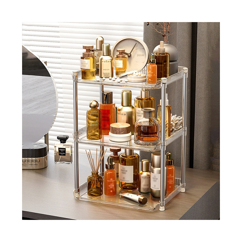 Multi-Functional 2.3.4.5.6.7.8 Display Rack Perfume Shoes Fragrances in Plastic for Kitchen and Bathroom Storage