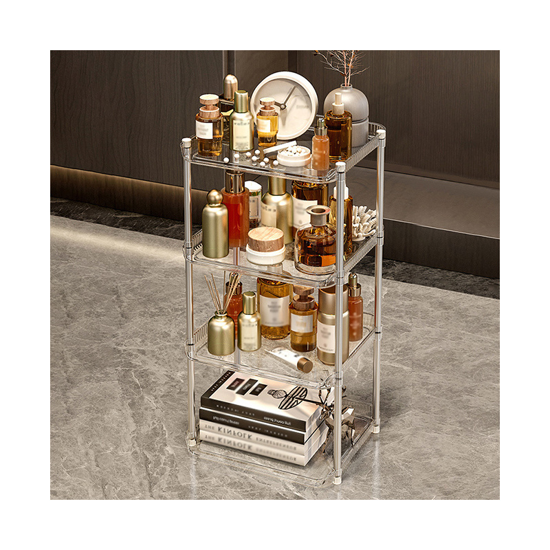 Multi-Functional 2.3.4.5.6.7.8 Display Rack Perfume Shoes Fragrances in Plastic for Kitchen and Bathroom Storage