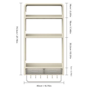 Hot Sale Kitchen Storage Shelf Knife Organizer Knife Rack Kitchen Storage Wall Mounted Storage Rack