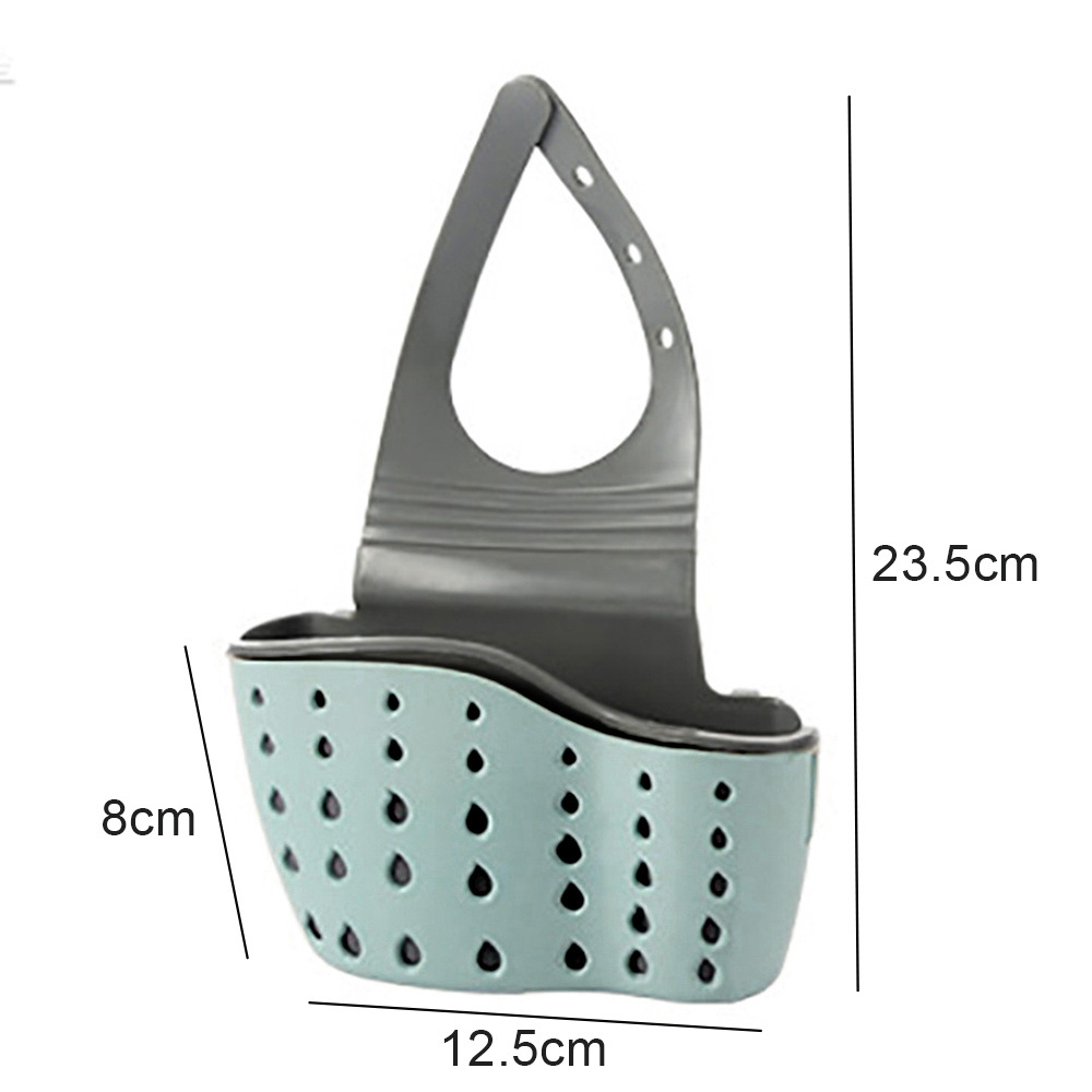 Home Storage Drain Basket Kitchen Sink Holder Adjustable Soap Sponge Shlf Hanging Drain Basket Bag Kitchen Accessories