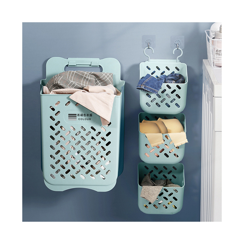 Collapsible Plastic Laundry Basket Foldable Storage Box Organizer Waterproof Clothes Basket Foldable Clothes Dirty Bag