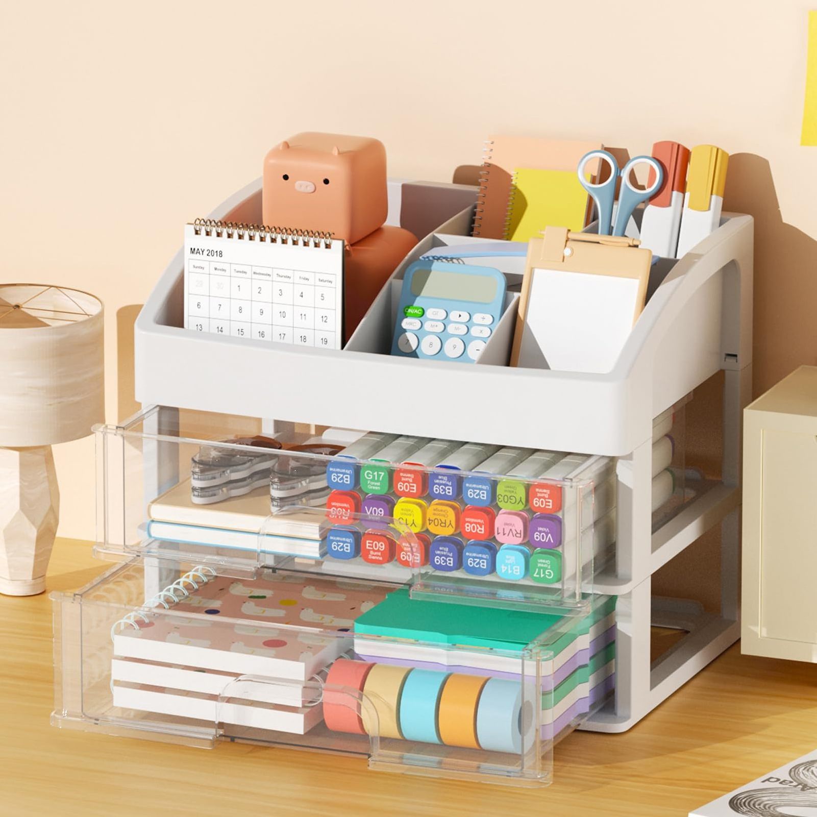 Wholesale Desk Office Organizers 3 Drawer Desk Storage Clear Desktop Storage Drawers Office Organizers and Storage